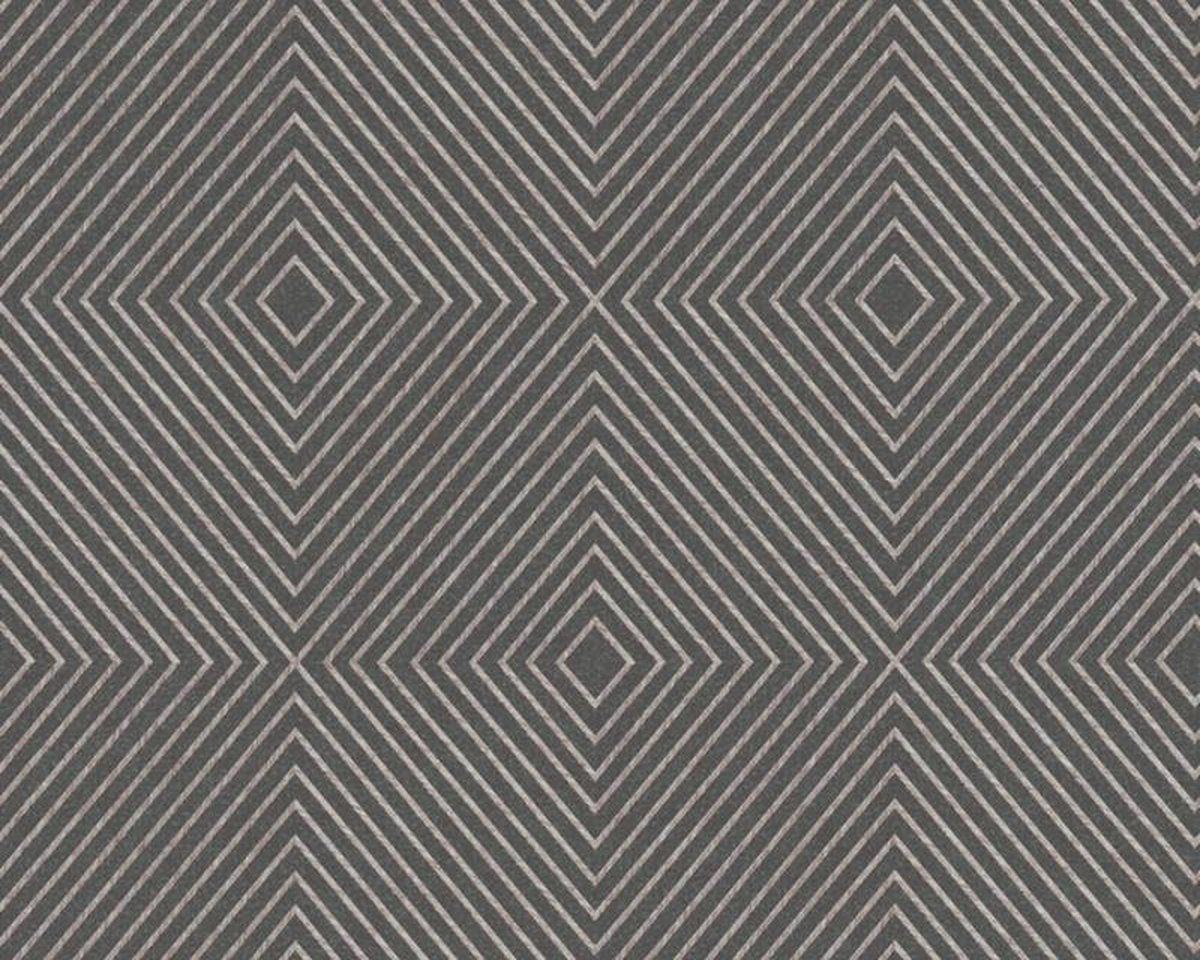 A.S. Création Metropolitan Stories - GRAFISCH 3D BEHANG - Zwart Zilver - 1005 x 53 cm - Vinyl