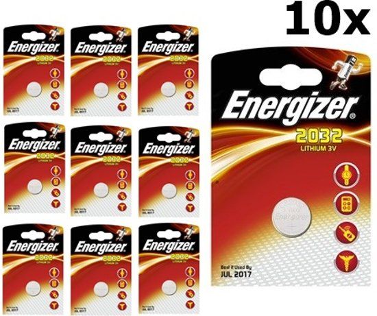 Energizer CR2032 3V Lithium batterij - 10 stuks