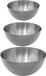 Secret de Gourmet Voedsel Serveerschalen - Set van 4 - RVS - Titanium Grijs - Rond - 29/24/19 cm
