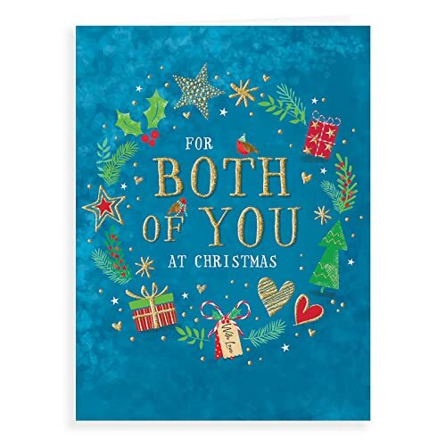 Regal Publishing Moderne kerstkaart voor jullie beiden - 12 x 9 inch - Regal Publishing