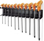 Beta 11-delige set haakse stiftsleutels voor Torx® schroeven en krachthandgreep met support 97TTX/SP11
