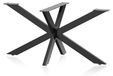 Spin pied de table en acier, modèle "Spin", noir, 71x78x150 cm