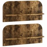 vidaXL Wandplank Gerookt eiken 80,5 x 13,5 x 37,5 cm