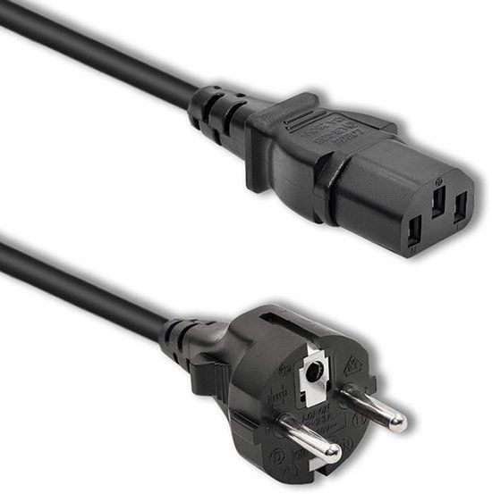 Qoltec Serie - IEC C13/SCHUKO Voedingskabel - 3x1.00mm² - 2.5m
