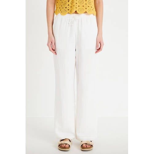 Cache Cache Straight Casual Broek Ecru