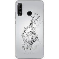Huawei P30 Lite Valse des notes bedrukt siliconen hoesje