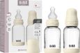 BIBS Biberon en verre - 120ml - 2-pack - Tétine en silicone - Ivoire