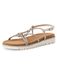 Tamaris 1-28721-46 Plateausandalen voor dames, Champagne Glam