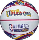 Wilson 2025 NBA All Star Mini Ball, Unisex, Wit, basketbal, maat: 3