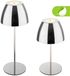 B.K.Licht Briloner Serina - Snoerloze LED bureaulamp IP44 - 7522118 - Dimbaar - Touch - Snoerloos - Spatwaterdicht - Verwisselbare batterij en lichtbron - Ø13,5 x 36 cm - Chroom