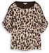 Tom Tailor - T-shirt met luipaardprint - Maat M - brown beige leo print