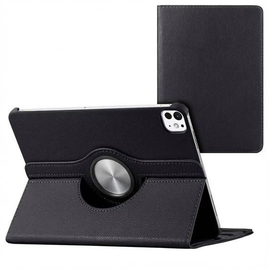 imoshion Tablet Hoes - Geschikt voor Apple iPad 11 2025 A16 / iPad 10e generatie (2022) 10.9 inch - 360° Draaibare Bookcase - Zwart