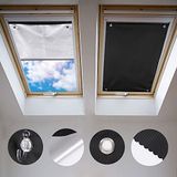 Johgee Gordijnen voor Velux GGL Y85 en 085-96 x 100 cm, Thermisch Verduisteringsgordijnen, Dakraam Gordijnen met Zuignap, Gebruikt in Slaapkamer, Kantoor, Auto