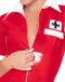 Black Vinyl Nurse Rood 2XL