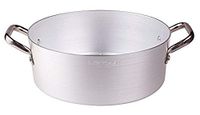 Pentole Agnelli Stoofpan van aluminium met 2 handgrepen, roestvrij staal 32 cm