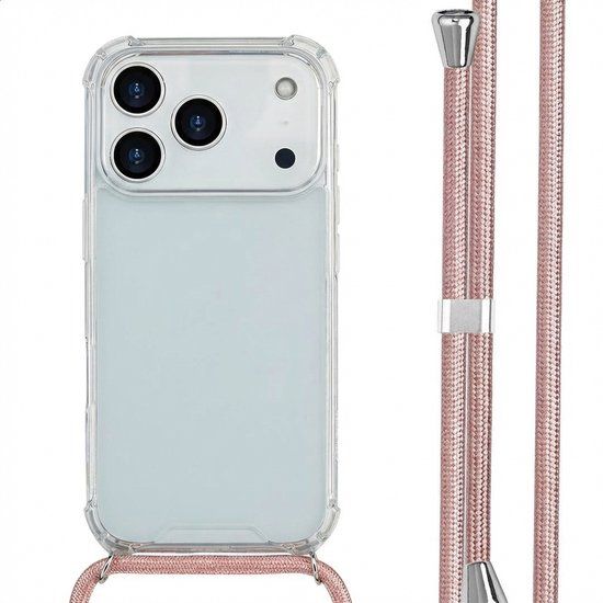 imoshion Hoesje - Geschikt voor Apple iPhone 17 Pro - Backcover met koord - Rosé Goud