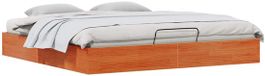 vidaXL Ottoman Bedframe met Opbergruimte Waskleur Bruin 200 x 200 cm