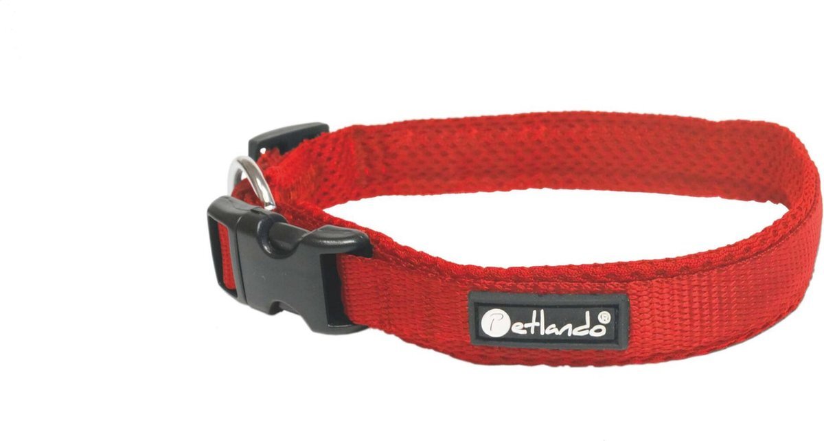 petlando Hondenhalsband Mesh Collar XXXS Rood 25-30cm rood