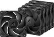 Arctic P12 Pro PST 5-pack - 5x 120mm - 77.1 cfm - 400-3000 rpm - PWM Fan incl. kabel splitter - 4-pins - FDEB - Zwart
