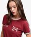 Superdry Athletic Essentials Red Striped T-Shirt Women's Size 44