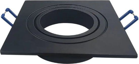 ABC-Led Inbouwspot - GU10/MR16 - Vierkant - Zwart - 91mm - Verstelbaar - Aluminium