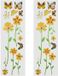 2 stuks set stickers met bloemenmotieven