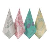 sea me at home Keukenhanddoeken, jacquard, stijlvol en functioneel, een geweldig cadeau voor elk huis, 100% Turkse katoenen handdoeken, set van 4 (tuingroenten)