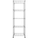 5-laags Himimi 5-laags draadrek op wielen, keukenopbergeenheid, in hoogte verstelbaar display rek voor thuis en keuken 23,2 x 13,8 x 72 inch (l x b x h), chroom