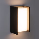 HOFTRONIC Jasper LED wandlamp - 12 Watt - 3000K warm wit - IP54 waterdicht - Zwart
