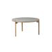 Mavis Dondo table basse chêne blanc pigmenté Ø80 cm Calcaire raboté