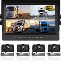 Strex Achteruitrijcamera Set - 4 Camera's - 9" Scherm - 18 LED - 15m Nachtzicht - Bedraad