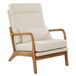 VEVOR Moderne Accent Chair Fauteuil Van Linnen Stof Met Hoge Rugleuning Beige