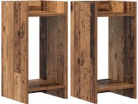 vidaXL Plantenstandaard 2 stuks Oud hout 30 x 30 x 60 cm Bewerkt hout