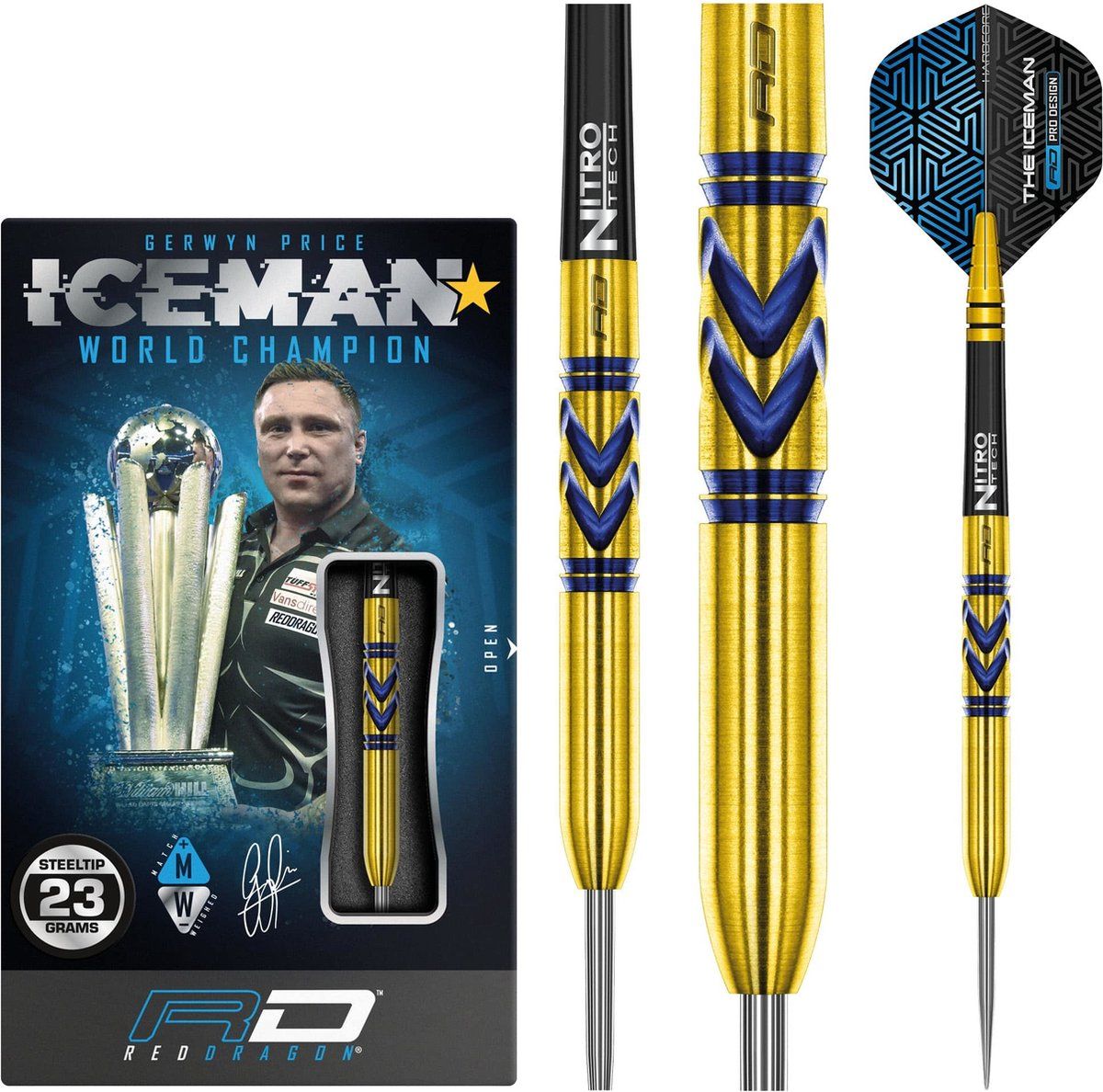 Red Dragon Gerwyn Price Avalanche-Pro Gold 90% - Dartpijlen - 22 Gram