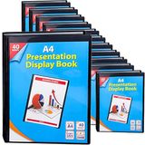 2 UR DOOR A4 Display Presentatieboek - 40 zakken, 80 weergaven Portfolio - Zuurvrij Copy Veilig, Duurzaam PP Materiaal Polly Pocket - Plastic Portefeuilles Map Project Book (Pack van 12)