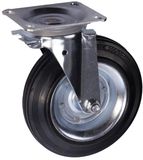 Mammuth Zwenkwiel 200 x 30mm rubber