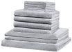 12-delige Badstof handdoek XXL SET: alle maten gedekt! - 5 x gastendoekjes, 4 x handdoeken, 2 x douchehanddoeken, 1 x badhanddoek – 100% katoen 10 topkleuren.