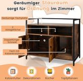 COAST™ Coast Pet Box Cat Cabinet met dubbele deuren en krabblok 89 x 45 x 74,5 cm koffie