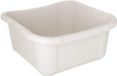 KADAX Lavabo rectangulaire, lavabo robuste, vasque avec poignées confortables, bac de rangement, bac de nettoyage compact, bol (Blanc, 12 litres)