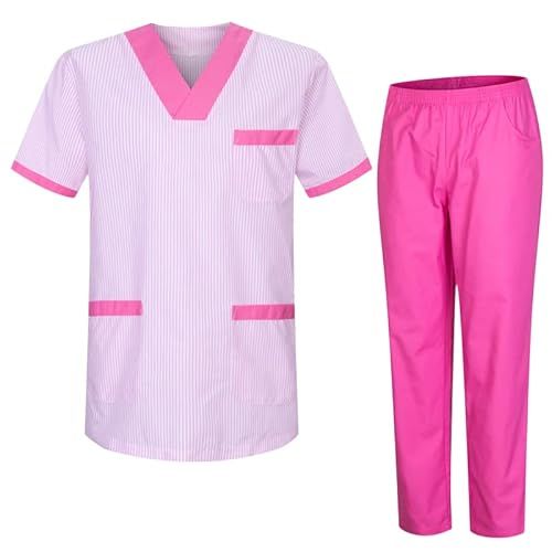 MISEMIYA - Unisex Medical Uniforms, Nursing Dentist Ref. T817883 - L, Sets T817 Fuchsia