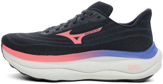 Mizuno Wave Sky 9 Hardloopschoenen Dames - donkerblauw - blauw - roze