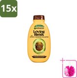 Garnier Loving Blends Shampoo Huile d'avocat & Beurre de karité - Cheveux très secs & frisés - 300 ml - 15 pièces
