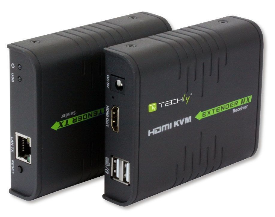 Techly IDATA HDMI-KVM2 - KVM-extender - zwart