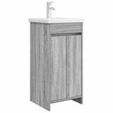 vidaXL Badkamermeubel met Wasbak Grijs Sonoma 42 x 40 x 84,5 cm