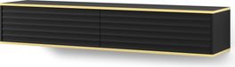 Wabi meuble TV mural, 180 cm, noir mat