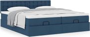 Maison Exclusive - Lit plateforme avec matelas, bleu, 200x200 cm, textile