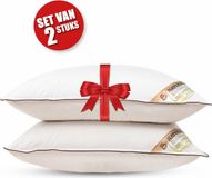NachtrustOnline Slaaptotaal Nederland B.V. Kapok Hoofdkussens - Set van 2 stuks - Verkoelend kussen - medium - 1000g - 60x70cm