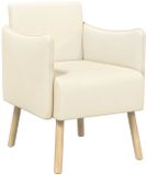 vidaXL Accentstoel Crèmekleurig Korrelige velvet