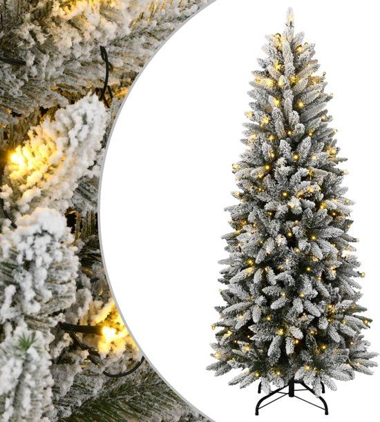 vidaXL Kunstkerstboom met 150 LED's en sneeuw 120 cm