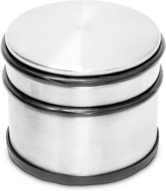 Relaxdays Deurstopper XL 1 kg - Deurstop - Rvs Look - Zilver